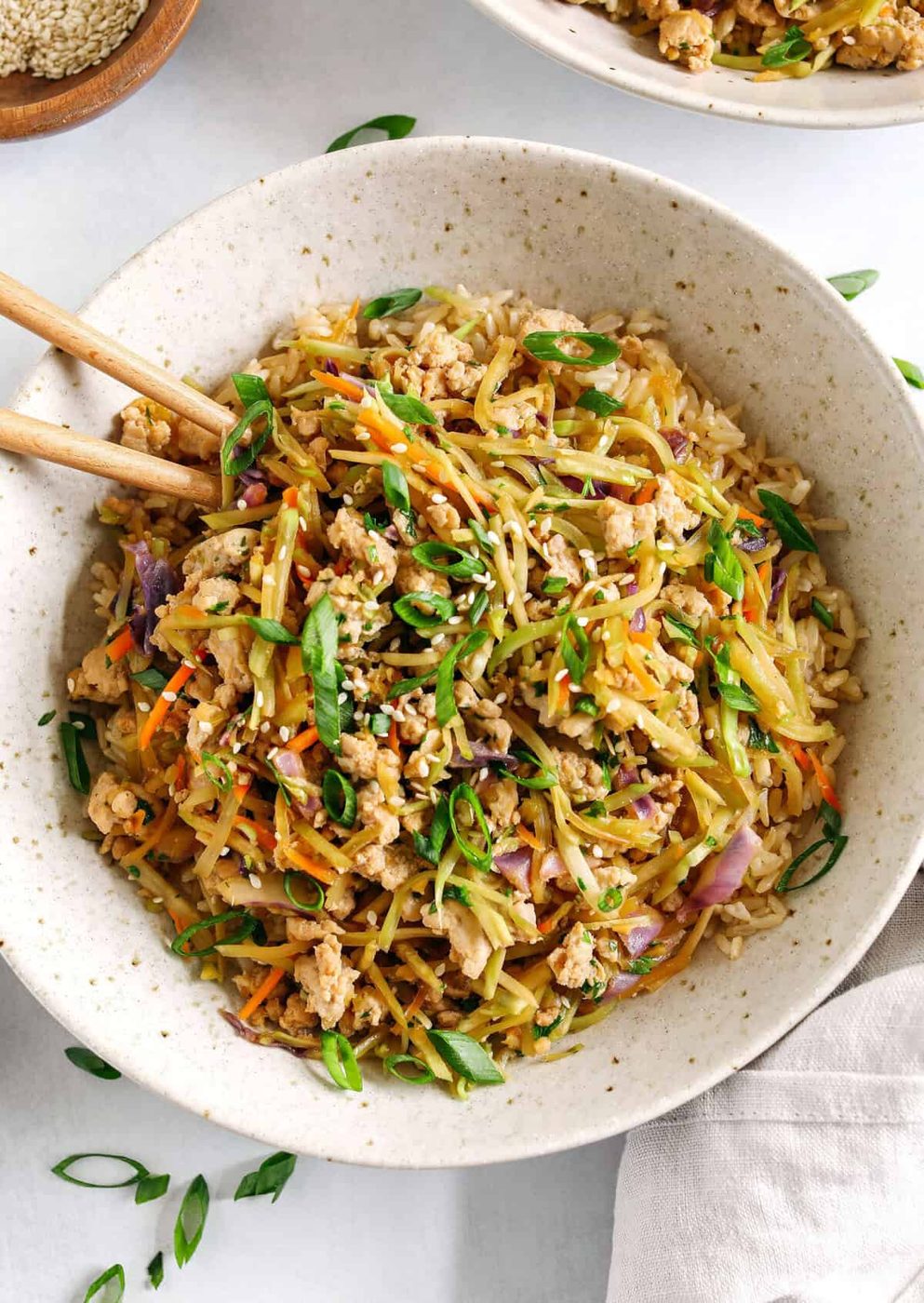 Egg Chicken Roll in a Bowl