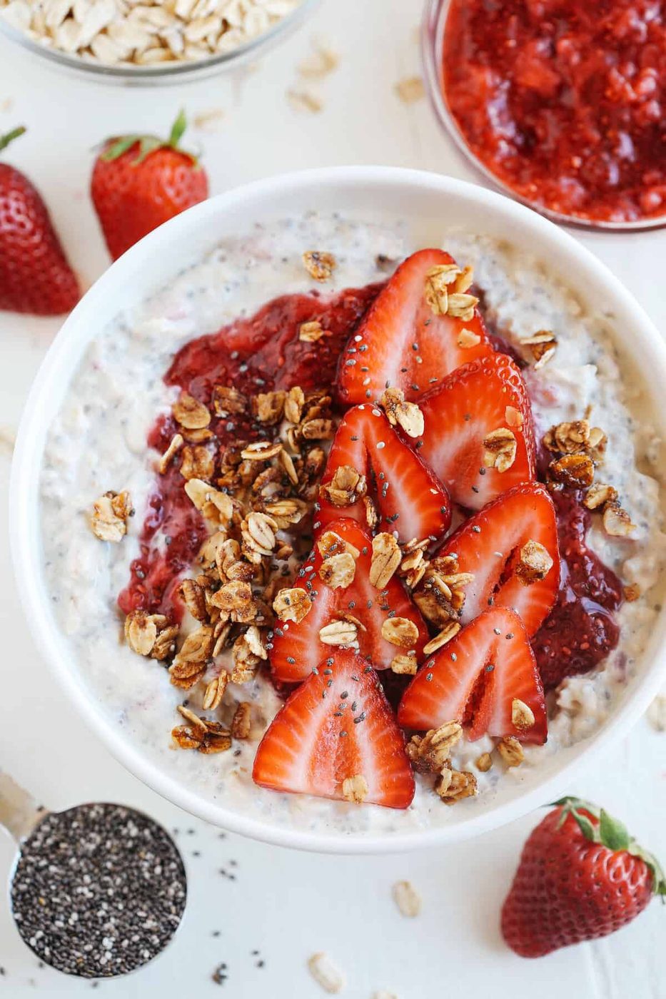 Chia Strawberry Overnight Oats